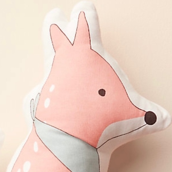NWT. Lauren Conrad little co. Animal canvas fox-Shaped pillow. - Picture 2 of 3